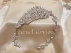 結婚式・前撮りに◎ シルバーの華やかヘッドアクセサリー