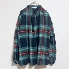 tsukuru&Lin　ツクルアンドリン　バンドカラーチェックシャツ　M