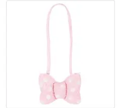 ミニーマウス リボン型ポーチ ピンク