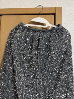 グレー スパンコール タイトスカート