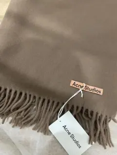 Acne Studios フリンジスカーフ キャラメルブラウン マフラー