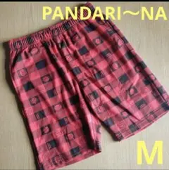【PANDARI～NA】メンズM/ハーフパンツ/ハーパン/短パン/赤黒