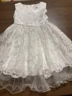 キッズドレス 白 チュール レース フォーマル 発表会 結婚式 パーティーのサムネイル