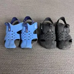 NIKE サンダル　14センチ　2足　青と黒