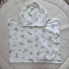 動物柄 フード付きタオル 子供用