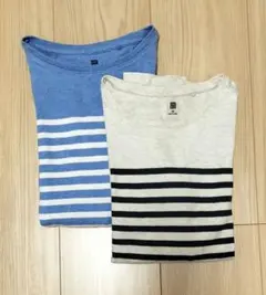 UNIQLO コットン クルーネック Tシャツ 150　 長袖 2枚セット