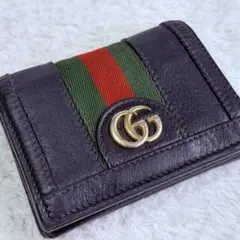 GUCCI オフィディア GG 二つ折財布 シェリーライン ダブルG コンパクト