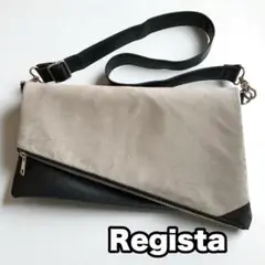 Regista 2way ショルダーバッグ クラッチバッグ グレー/黒