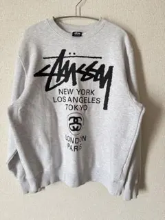 Stussy 東京 限定 クルーネック スウェット グレー Mサイズ - メルカリ