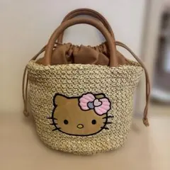 【極美品】日焼けハローキティ かごバッグ 宝島社 付録 summer shellのサムネイル