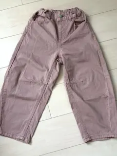 GU バレルレッグジーンズ　くすみピンク120㎝