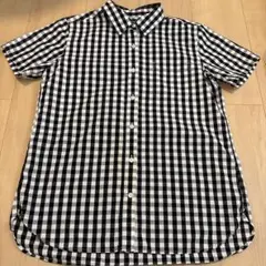 無印良品、ギンガムチェック 半袖シャツ M