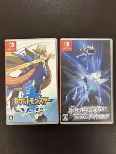 【動作確認済ポケモン Switch ソード＋ブリリアントダイヤモンド 2本セット