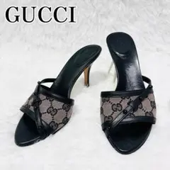 Gucci Black GG Canvas Heels 38 - メルカリ