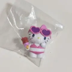 カプセルトイ ハローキティ 水着 サングラス 日焼けキティ ピンク