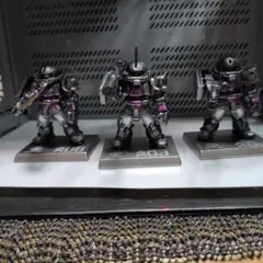 ガンダムコンバージ 黒い三連星専用 ドムセット メタリック塗装 - メルカリ
