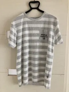 Billabong グレー/ホワイトストライプ Tシャツ L