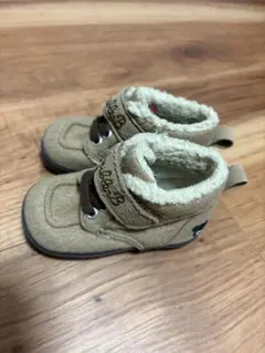 ミキハウス　ファー付きベージュブーツ