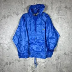 80s IZOD LACOSTE ナイロンアノラックパーカー L ブルー USA