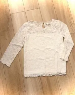 ELVENCE DEUX ストレッチレース七分袖トップス