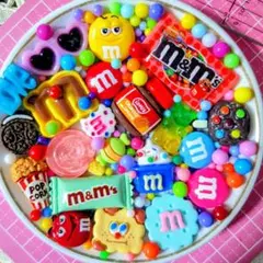 A947-デコパーツ　まとめ売り　mチョコ　お菓子系パーツ
