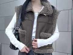 【11/29限定価格】JEANASIS リバーシブルムートンベスト