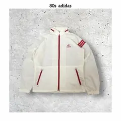 80s デサント製 アディダス トレフォイル 刺繍ロゴ ナイロンジャケット L