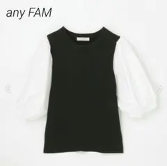 any FAM エニィファム ボリュームショルダーコンビニット ブラック Fのサムネイル