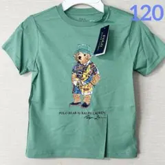 新作◇ラルフローレン ポロベア ロゴコットンTシャツ グリーン 6/120