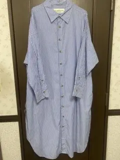 新品　shinzone シャツワンピース　ストライプのサムネイル