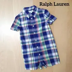 ラルフローレン Ralph Lauren 半袖シャツ ロンパース 24M90美品