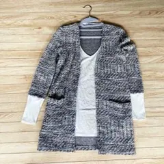 《アリです》❤️お洒落な❤️「デシグアル」カーディガン デシグアル＊ ニットカーディガン カラフル ロング丈 個性的 派手