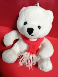 ぬいぐるみ キーホルダー マスコット 赤色マフラー 匿名配送