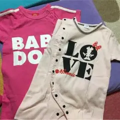 ベビーロンパース2点セット 80