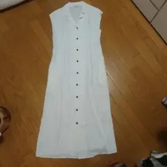 IÉNA ノースリーブシャツワンピース ホワイト