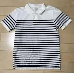 メンズ　無印良品　ボーダーポロシャツ