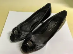 Tehen テーンTehen PARIS ビジュー付きパンプス　黒　23、5cm