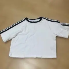 UNIQLO ホワイト ストライプ Tシャツ 140