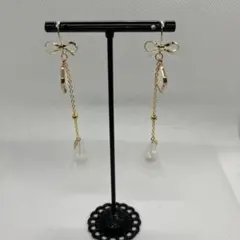 No.206 淡水パール お花モチーフ ピアス イヤリング