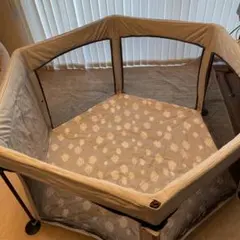 日本育児 洗えてたためる ポータブル ベビーサークル クラウド(グレー)