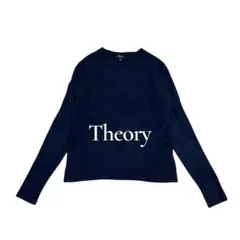 Theory セオリー フェザーカシミア クルーネックニット ネイビー M