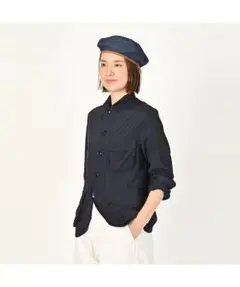 45R レーヨンダンプ　シャツジャケット ネイビー　01S