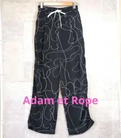 アダムエロペ】【WEB限定】タックギャザープリントパンツ セミワイド