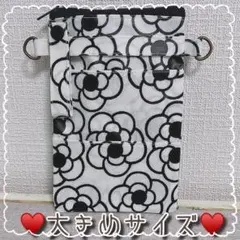 北欧風モノトーン花柄★大きめサイズ✨撥水お仕事バッグ★オーガナイザー★ショルダー