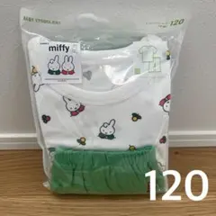 120 ユニクロ パジャマ 半袖 ミッフィー/グリーン