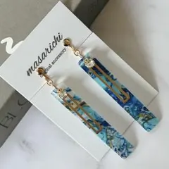 【クリップ イヤリング 】2点目-100円 ピアス 変更可 スティック マーブル