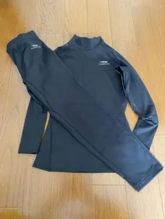 黒い長袖アンダーシャツ上下セット（TIGORA)