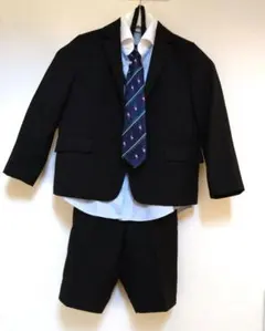 フォーマルスーツ 120cm 黒 ネクタイ・シャツ付き