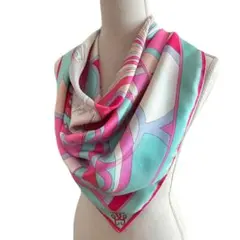 新品未使用 エミリオプッチ 大判シルクスカーフ 派手柄 86×88cm