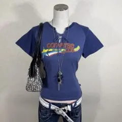y2k 編み上げ ラメロゴTシャツ 平成ギャル archiveのサムネイル